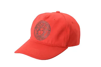 Versace Unisex Logo Print Medusa Head Red Baseball Cap Hat Size 58 • $149.99