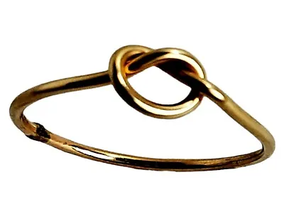 14k Yellow Gold-filled Ring. Knot Band. Stackable. Artisan Made USA Vintage 1980 • $9