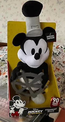 NIB Disney Steamboat Willie Animated Plush Target Ex. 90th Anniv. Mickey Mouse • $19.99