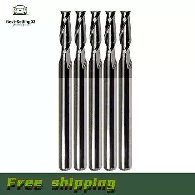 5 PCS 2 FLUTE 3/32  X 3/8  X 1/8  X 1-1/2  CARBIDE END MILL AlTiN Coated • $23.59