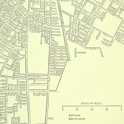 1920s Antique LOS ANGELES City Map Vintage Map Of Los Angeles Street Map • $11.95