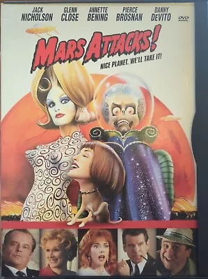 Mars Attacks (1996 Warner Brothers DVD Tim Burton PG-13) Jack Nicholson • $14.99