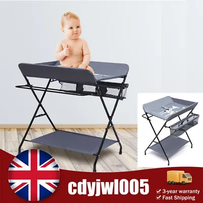 Folding Baby Changing Unit Table Station Changer Bed Storage Nursery Care Table • £47