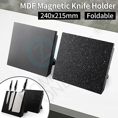 MDF Magnetic Knife Holder Foldable Block Kitchen Tool Stand Base Storage Rack • $27.90