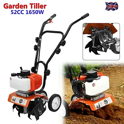 £159.99 • Buy Heavy Duty Petrol Rotovator Tiller Cultivator Rotavator Garden Soil Patch 52cc