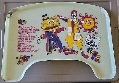 Vintage McDonalds High Chair Tray 70s Infant Printed Graphics Tray Only Rolling  • $25