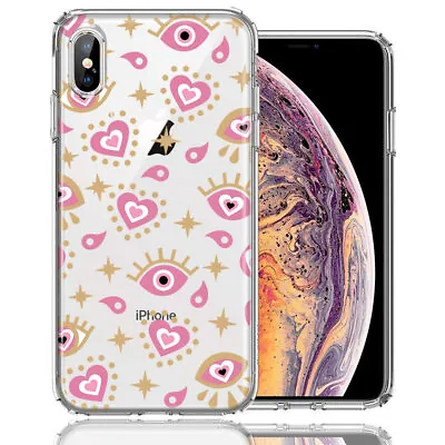 $14.39 • Buy For Apple IPhone XS Max Pink Evil Eye Lucky Love Law Of Attraction Case
