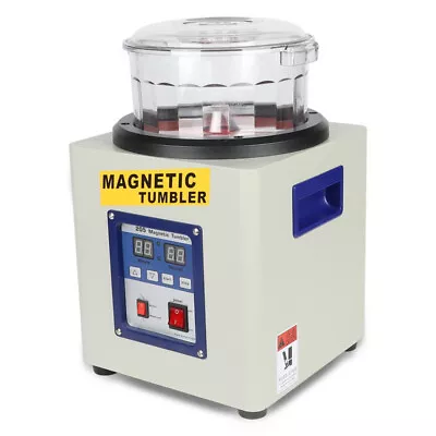 KT205 Magnetic Tumbler Polisher Finisher VariableSpeed 21cm Big Capacity 220V K • £275.79