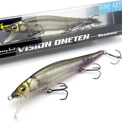 Megabass Vision Oneten 110 Jerkbait: FA Ghost Wakasagi (Limited Fine Art Series) • $24.95