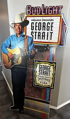 George Strait Bud Light Entertainer Of The Year Standee Advertisement Display • $200