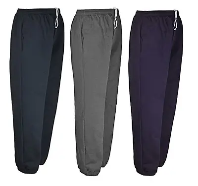 Men's Casual Fleece Tracksuit Elasticated Jogging Gym Bottom Trouser Size S-10XL • £19.99
