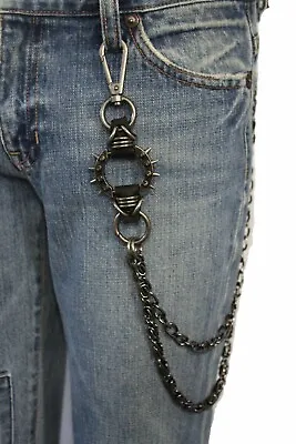 Trendy Spiked Pants Chain Vintage Cool Metal Punk Rock Waist Chain Wallet Chain • $15.49