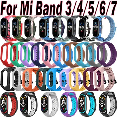 For Xiaomi Mi Band 3/4/5/6/7 Silicon Wrist Strap WristBand Bracelet Sport Unisex • $2.52