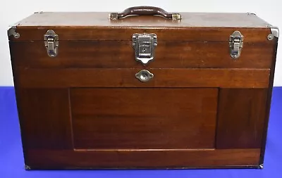 H. Gerstner & Son 11 Drawers Mahogany Machinist Chest Model 052 W/Key      #4992 • $699.99