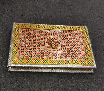 Dry Fruit Box Wooden Oxidized Plated Meenakari Work Mukhwash Snack Storage Box • $64.99