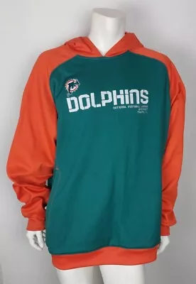 REEBOK NFL Onfield Miami Dolphins Fleece Hoodie Men's Size 2XL • $99.95