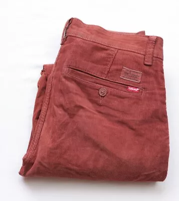 Levis XX Slim Taper Pants Mens Corduroy Trousers Size W31 L32 S Small STRETCH • £10.79