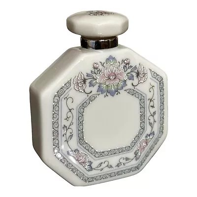 Lenox Charleston Floral Porcelain Perfume Bottle Made In USA Vintage • $30