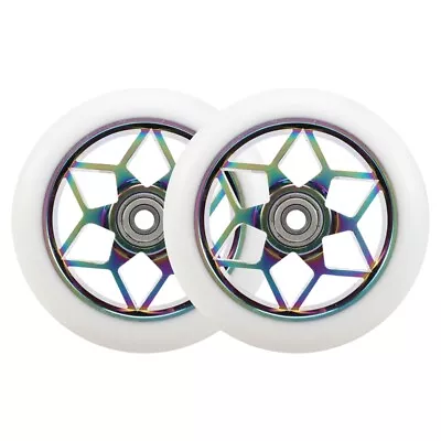 2 Pcs 110mm Scooter Wheels Pu Wheels Thick Stunt Car Wheels With Bearings(W X3F4 • $28.71