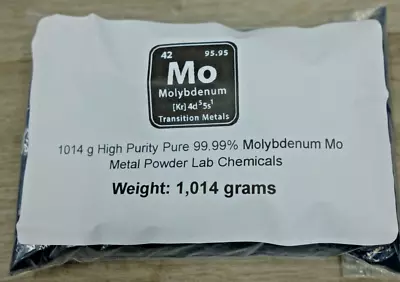 1014 G High Purity Pure 99.99% Molybdenum Mo Metal Powder Lab Chemicals • $500