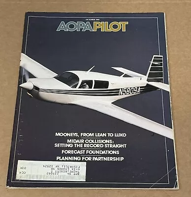 AOPA PILOT MAGAZINE - OCTOBER 1985 - Mooney M20J 201 / M20K 231 /Turbine Bonanza • $8