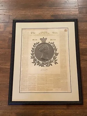 The Sun 'Coronation Of Queen Victoria I' Newspaper   June 28 1838 • $450