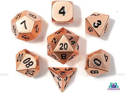 Matte Rose Copper | Metal Dice Set (7) - DnD Dungeons And Dragons • $20