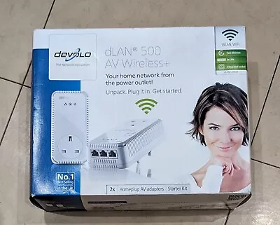 Devolo DLAN 500 AV Wireless+ Starter Kit Triple HomePlug AV Adapter. WLAN/Wi-Fi • £25