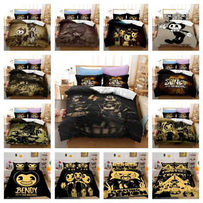 £13.49 • Buy 3D Bendy And The Ink Machine Print Home Bedclothes Comforter Cover Set