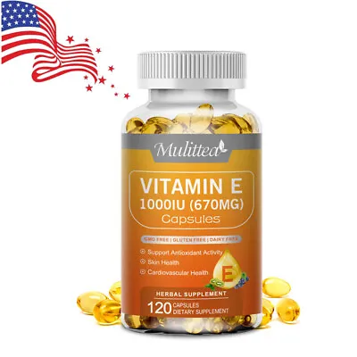 Vitamin E Capsules 1000IUHigh StrengthAntioxidant Immunity Enhancement 120 Pcs • $13.75