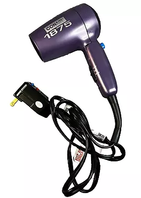 Conair Portable Purple Mini Travel Hair Dryer W/ Folding Handle 1875 Watt • $19.79