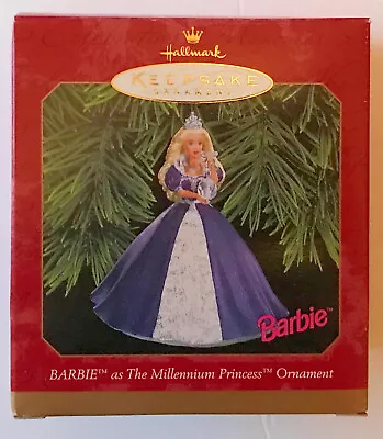 Hallmark Barbie Millenium Princess Ornament 1999 Puple Gown • $15.95