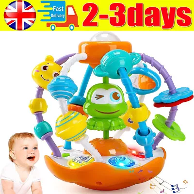 Infant Newborn Baby Musical Rattle Ball Hand Bell Early Learning Sound Toys Gift • £7.90