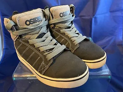 OSIRIS Black And Grey High Tops Size 4 Women's Clean Pre-Owned Skate Shoes • $32.50