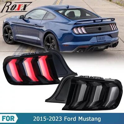 Fit 15-23 Ford Mustang Tail Lights LED Sequential Turn Signal Smoke Euro Style • $369.99