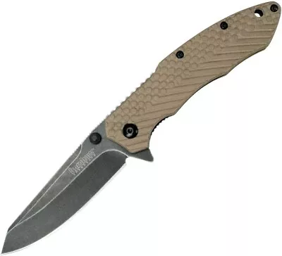Kershaw - DISCONTINUED Brookside 1308TANBW Spring Assist Speedsafe FLIPPER Knife • $22.95