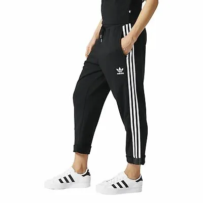 $50 • Buy Adidas Originals Women's 3-Stripes Cropped Track Pants Sport Casual - Black