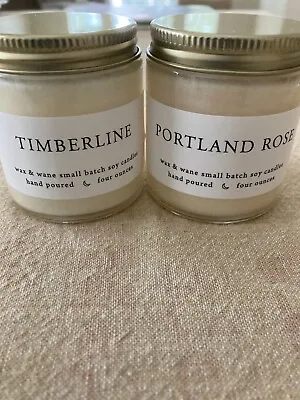 Wax & Wane Soy Candles Portland Rose & Timberline Mt Hood - New Spring Sense • $15