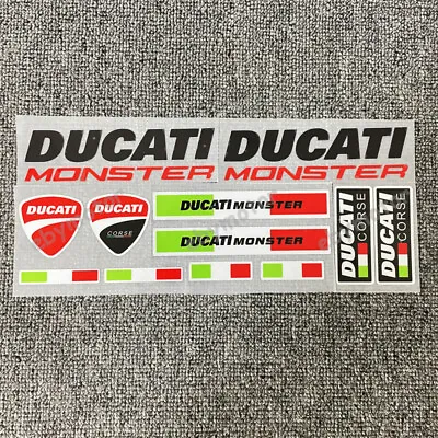 Motorcycle Reflective Emblem Decals For Ducati MONSTER Bike Track Badge Stickers • $11.88