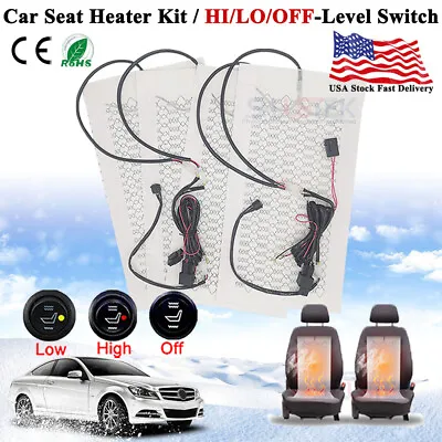 Universal Built-in Car Seat Heater Kit 12V Car Seat Heating Pad Hi-Lo Switch NEW • $40.62