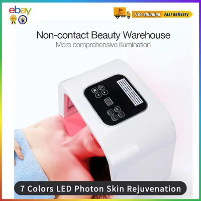 LED Therapy Photon Beauty Anti-aging Light Rejuvenation Facial Mask UK 7 Colors • £36.49