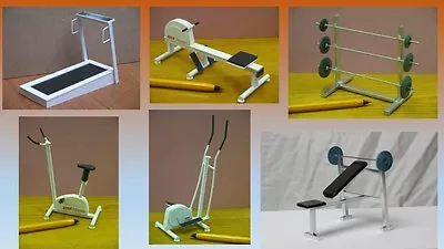 £30.75 • Buy 1:12 Dolls House Miniature Modern  Gym Equipment 6 To Choose From.(NOT REAL)