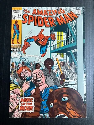 AMAZING SPIDER-MAN #99 August 1971 Johnny Carson Ed McMahon Drug Story • $65