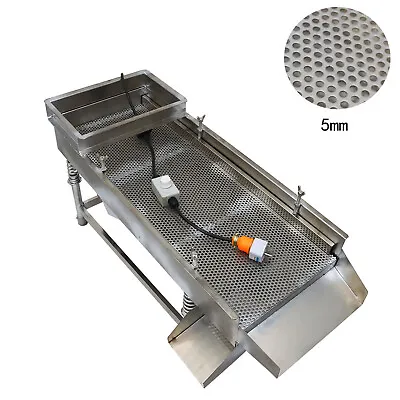 110V 5mm Screen Linear Vibrating Screen Single Layer Shaker Sifter Machine 80W • $605.36