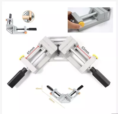 DIY Quick Release Twin Handle 90° Right Angle Corner Clamp Miter Vice Woodwork • £14.99