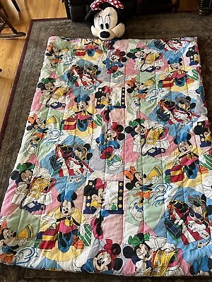 Vintage 90’s Disney Minnie Mouse Girl Fun Reversible Twin Comforter With Pillow • $54.99