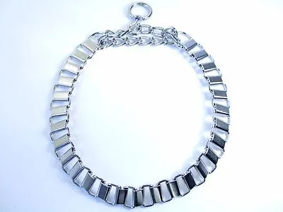 Strong Chrome Semi Check Half Choke Chain Dog Choke Collar Metal Choker • £10.99