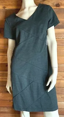 Nwt Ab Studio Heather Charcoal Size 12 Dress   #13469 • $34.95