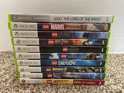 Microsoft Xbox 360 LEGO Game Bundle *Lot Of 10 Games - Tested*  FREE SHIPPING ! • $99.99