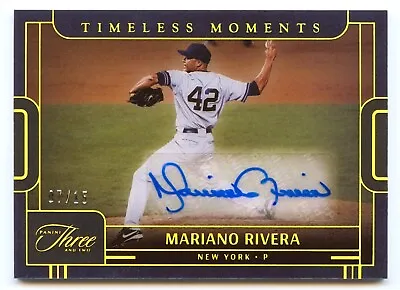 Mariano Rivera 2023 Panini Three & Two Timeless Moments Gold Auto Autograph /15 • $149.99